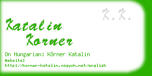 katalin korner business card