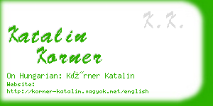 katalin korner business card